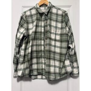Universal Thread Green Plaid Flannel Shirt L